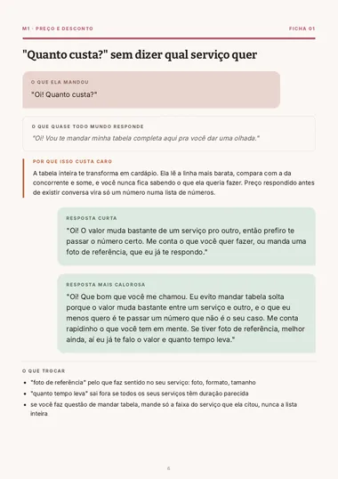 Página de uma ficha de situação